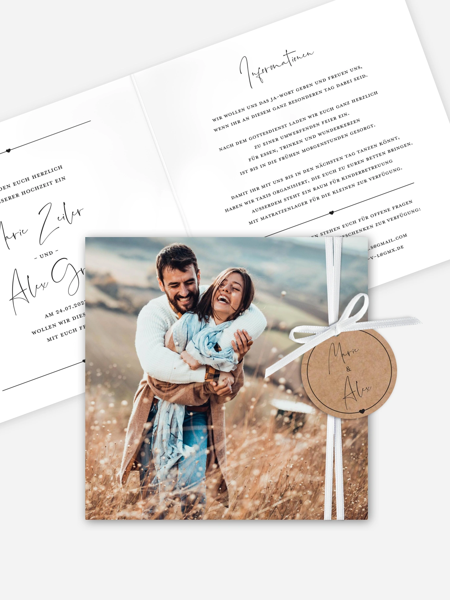 Hochzeitseinladung Glückspaar
