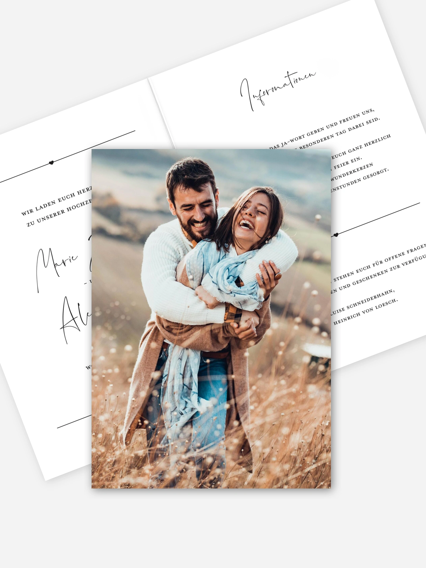 Hochzeitseinladung Glückspaar