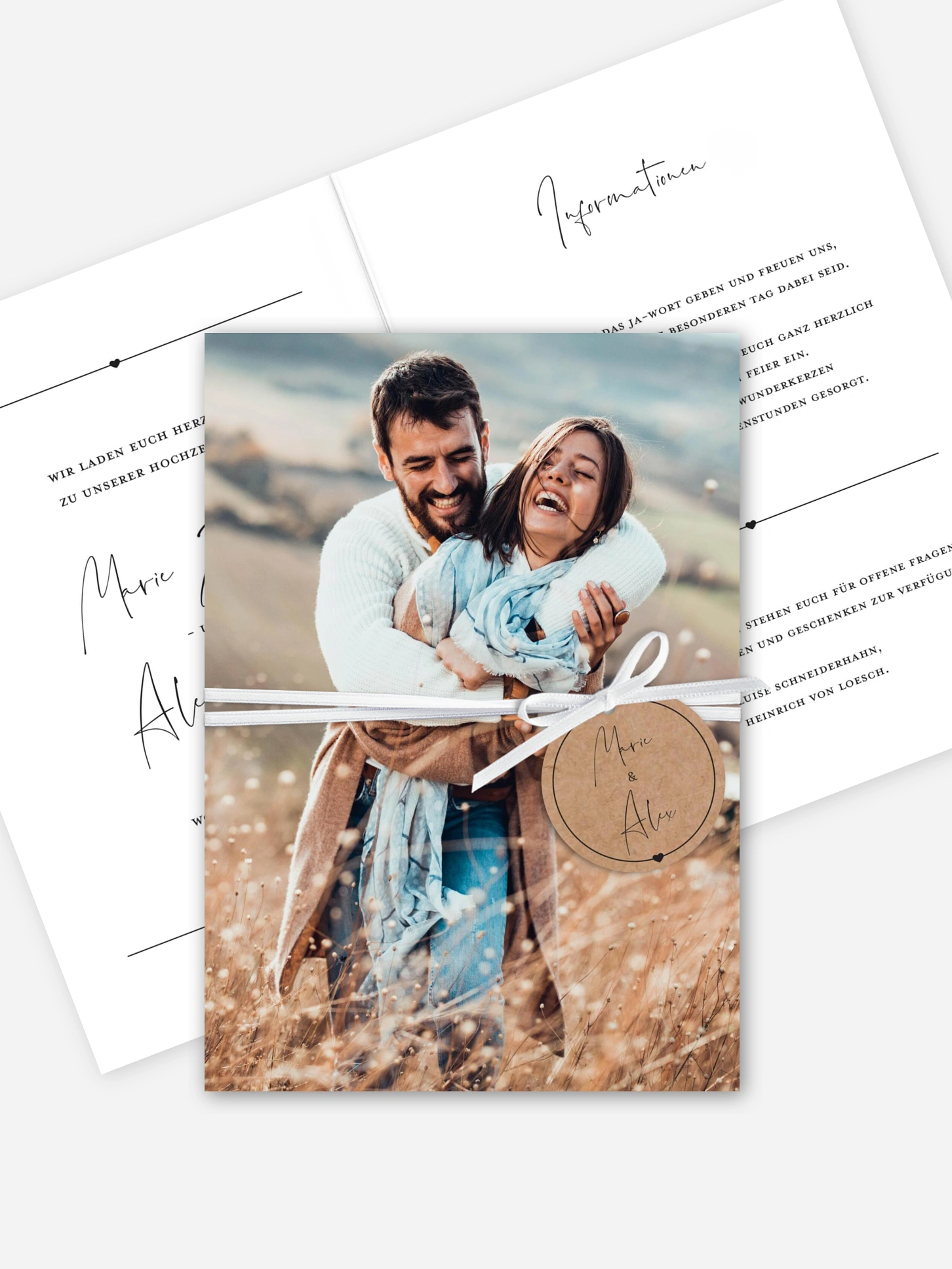 Hochzeitseinladung Glückspaar