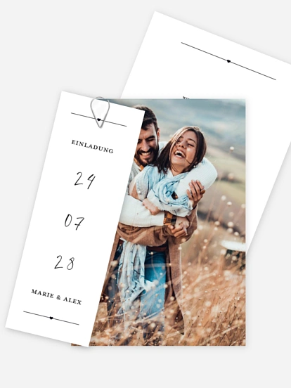 Hochzeitseinladung Glückspaar