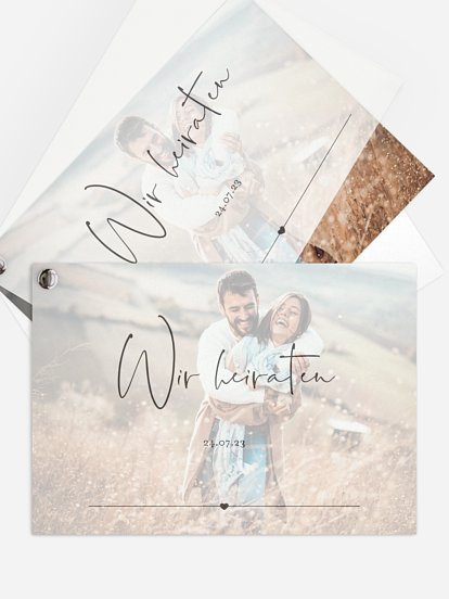 Hochzeitseinladung Glückspaar