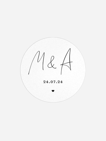 Geschenkaufkleber Hochzeit Glückspaar