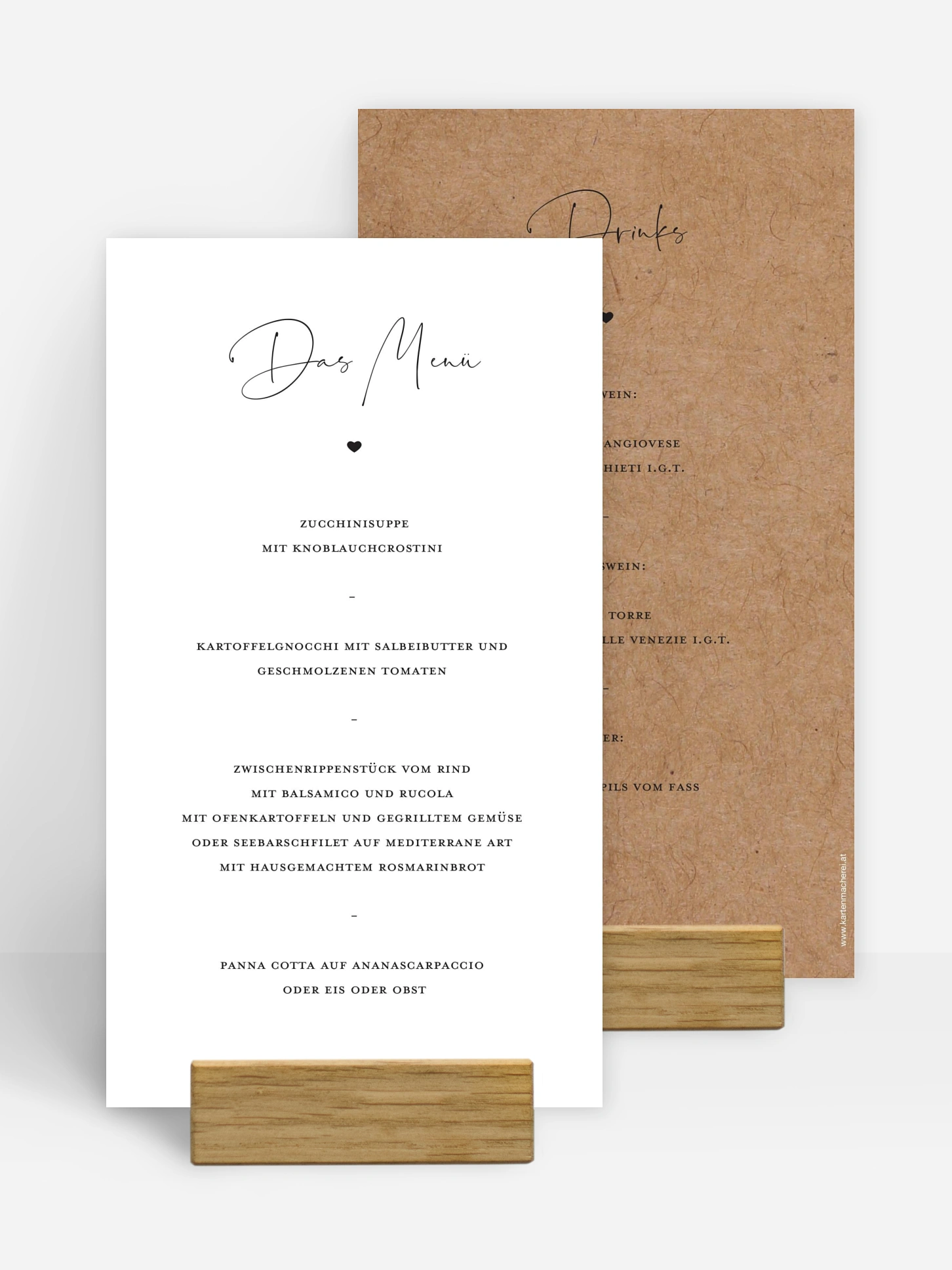 Menükarte Hochzeit Glückspaar