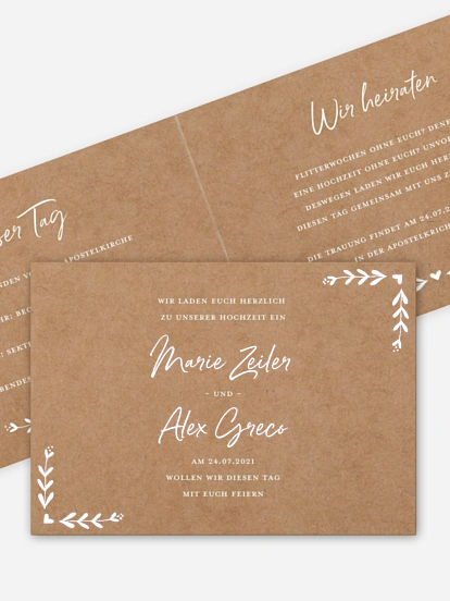 Hochzeitseinladung Rustic Wedding