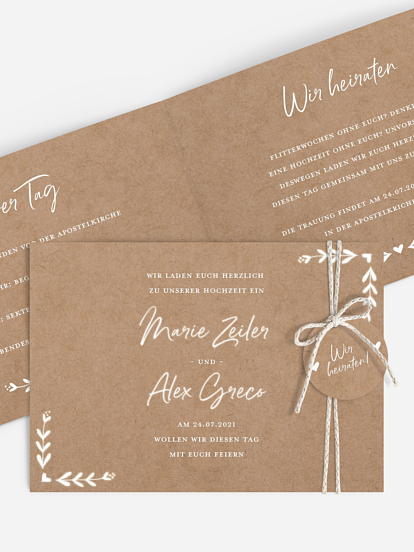 Hochzeitseinladung Rustic Wedding