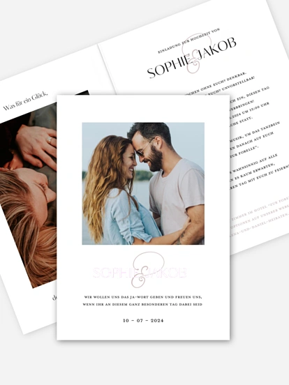 Hochzeitseinladung Love is all around