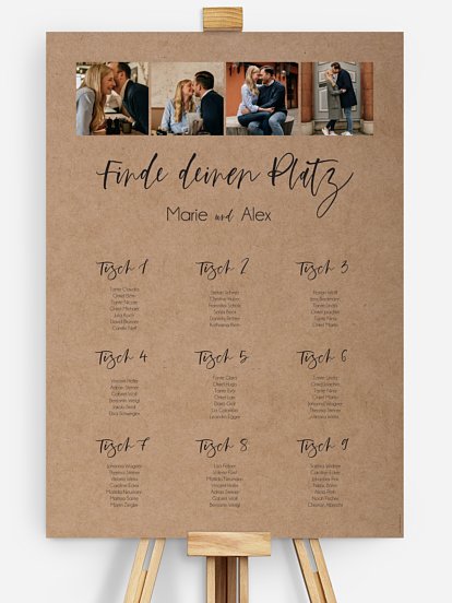 Sitzplan Plakat Photo Strip