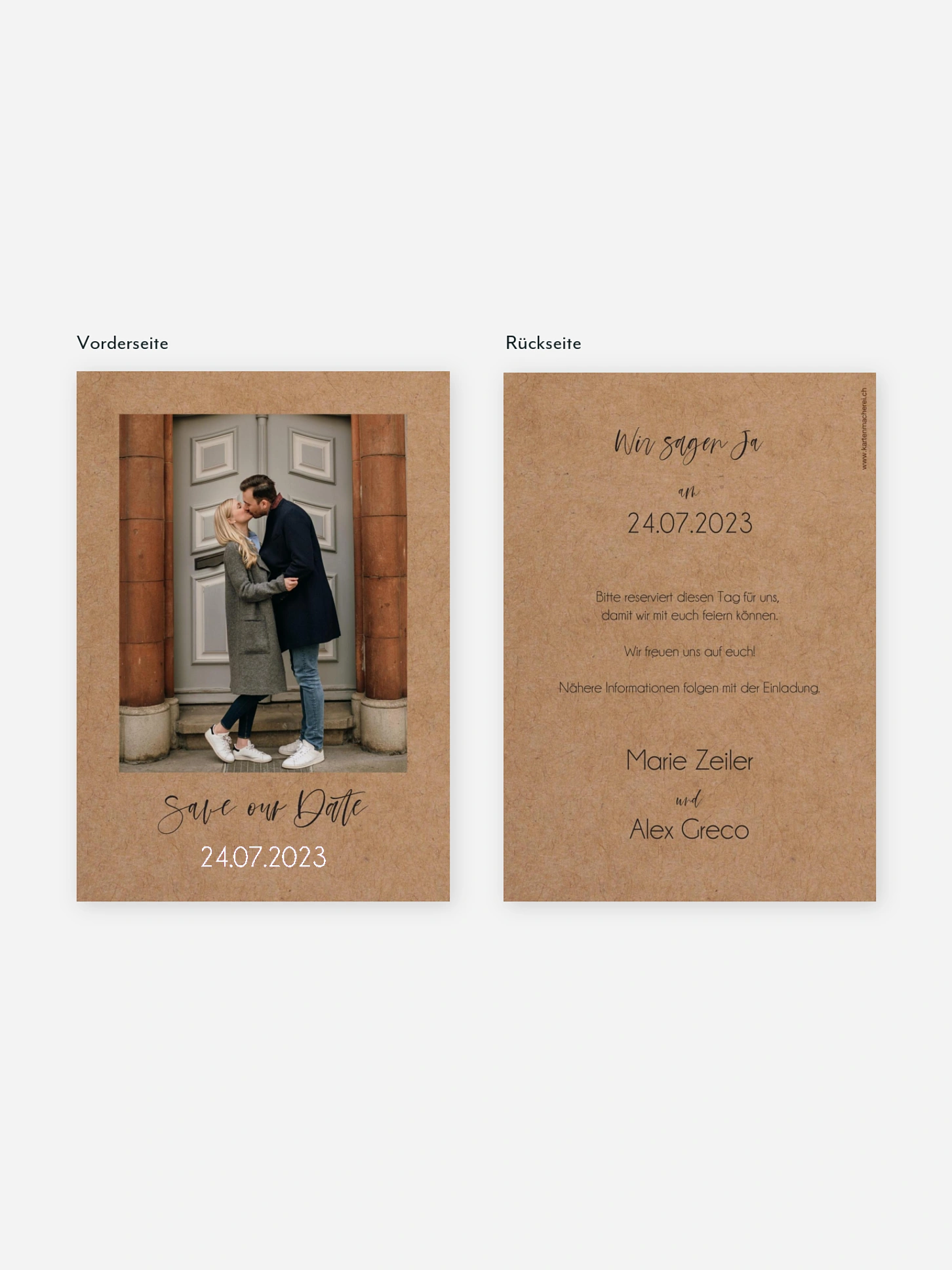 Save-the-Date Karte Photo Strip