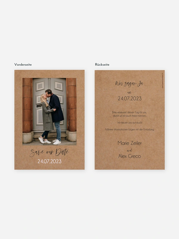 Save-the-Date Karte Photo Strip