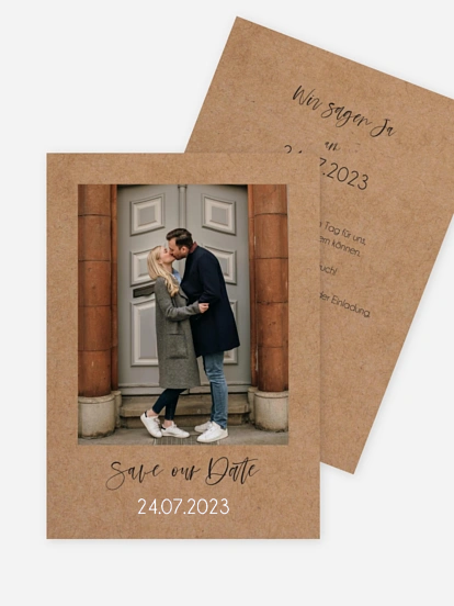 Save-the-Date Karte Photo Strip