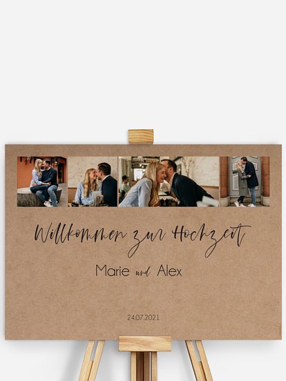 Willkommensschild Photo Strip