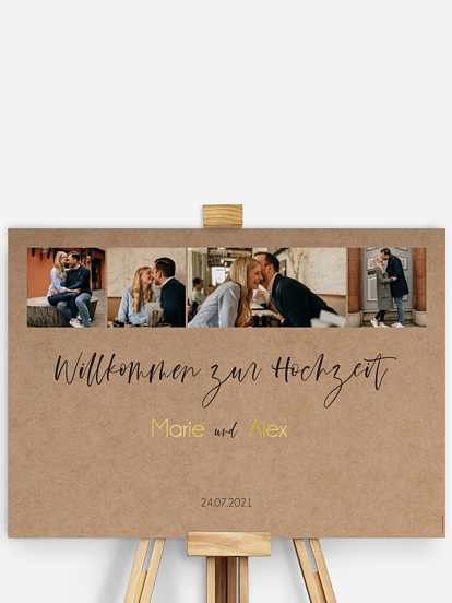 Willkommensschild Photo Strip