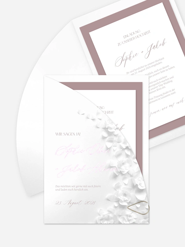 Hochzeitseinladung Poem on Paper
