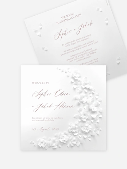 Hochzeitseinladung Poem on Paper