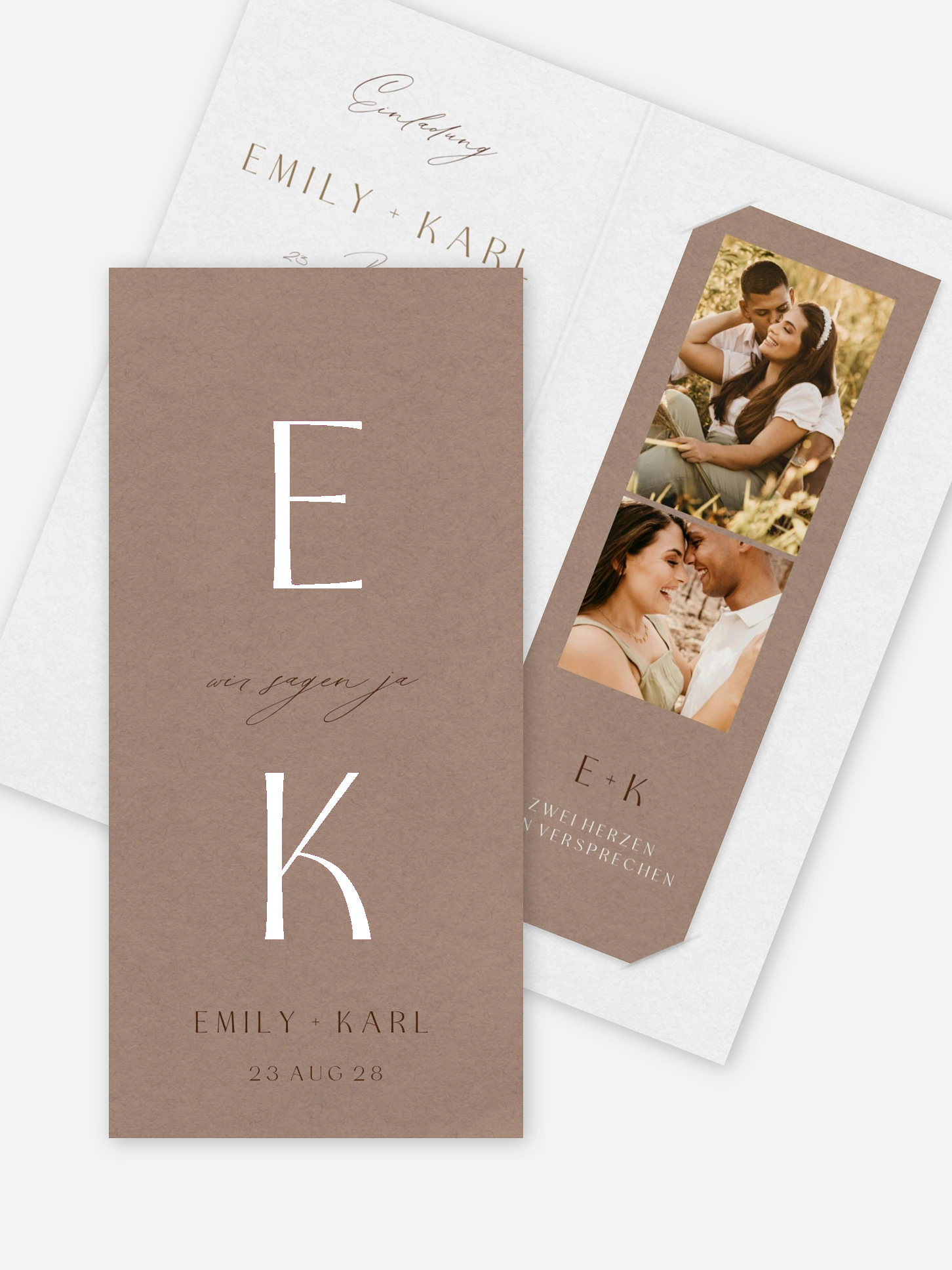 Hochzeitseinladung Pure Initials