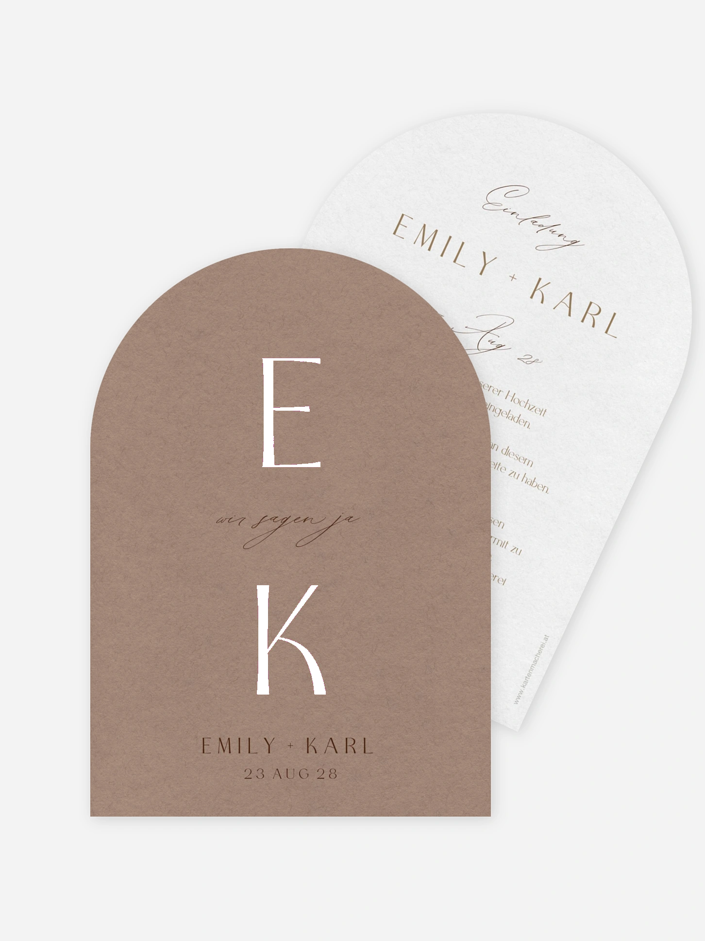 Hochzeitseinladung Pure Initials