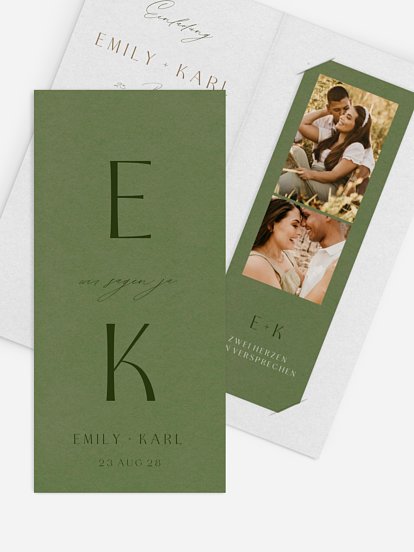 Hochzeitseinladung Pure Initials