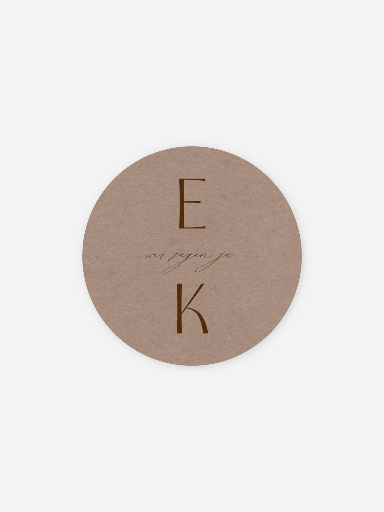 Geschenkaufkleber Hochzeit Pure Initials