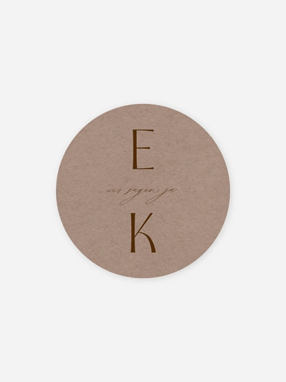 Geschenkaufkleber Hochzeit Pure Initials