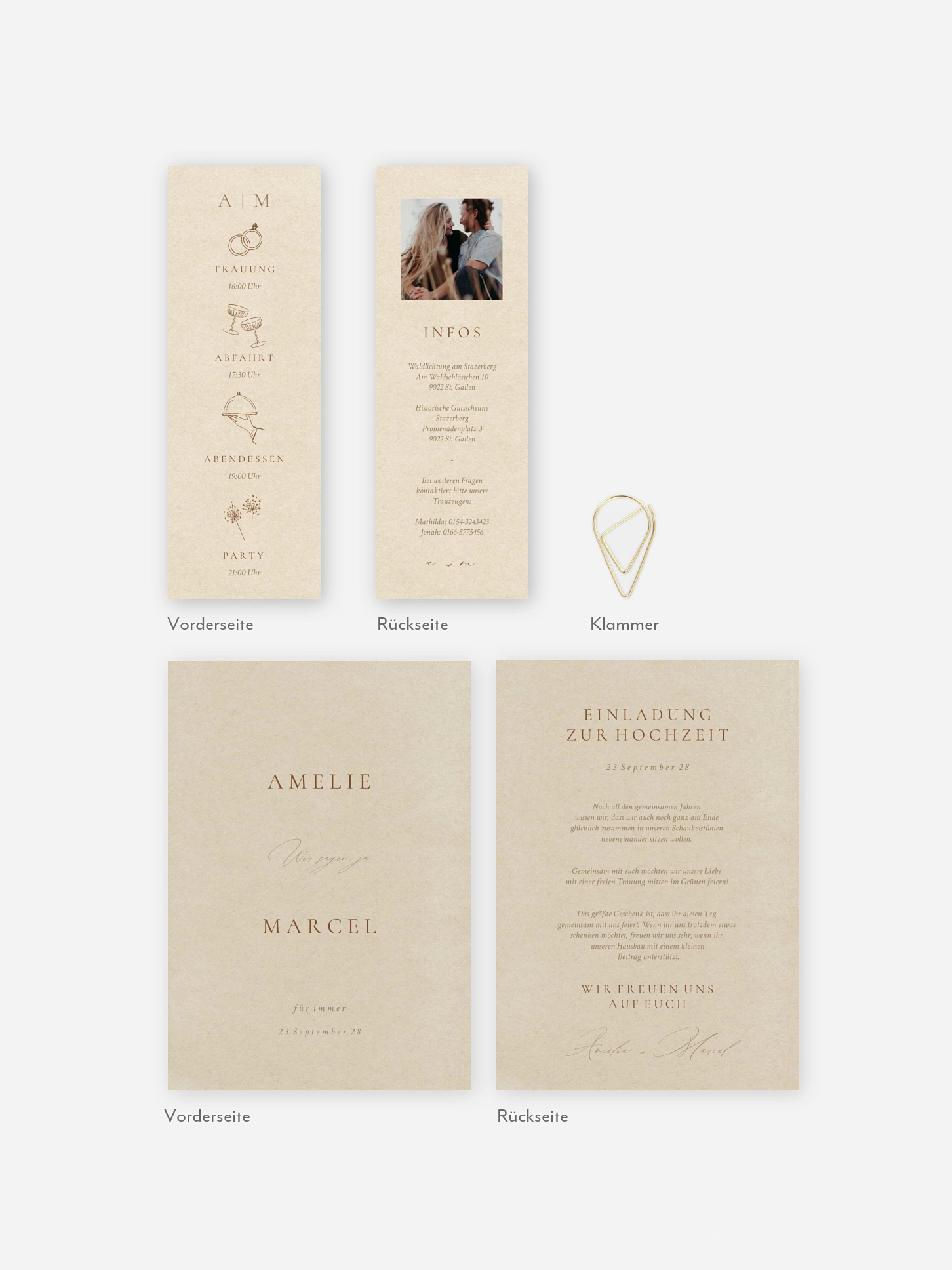 Hochzeitseinladung Mocca Moments
