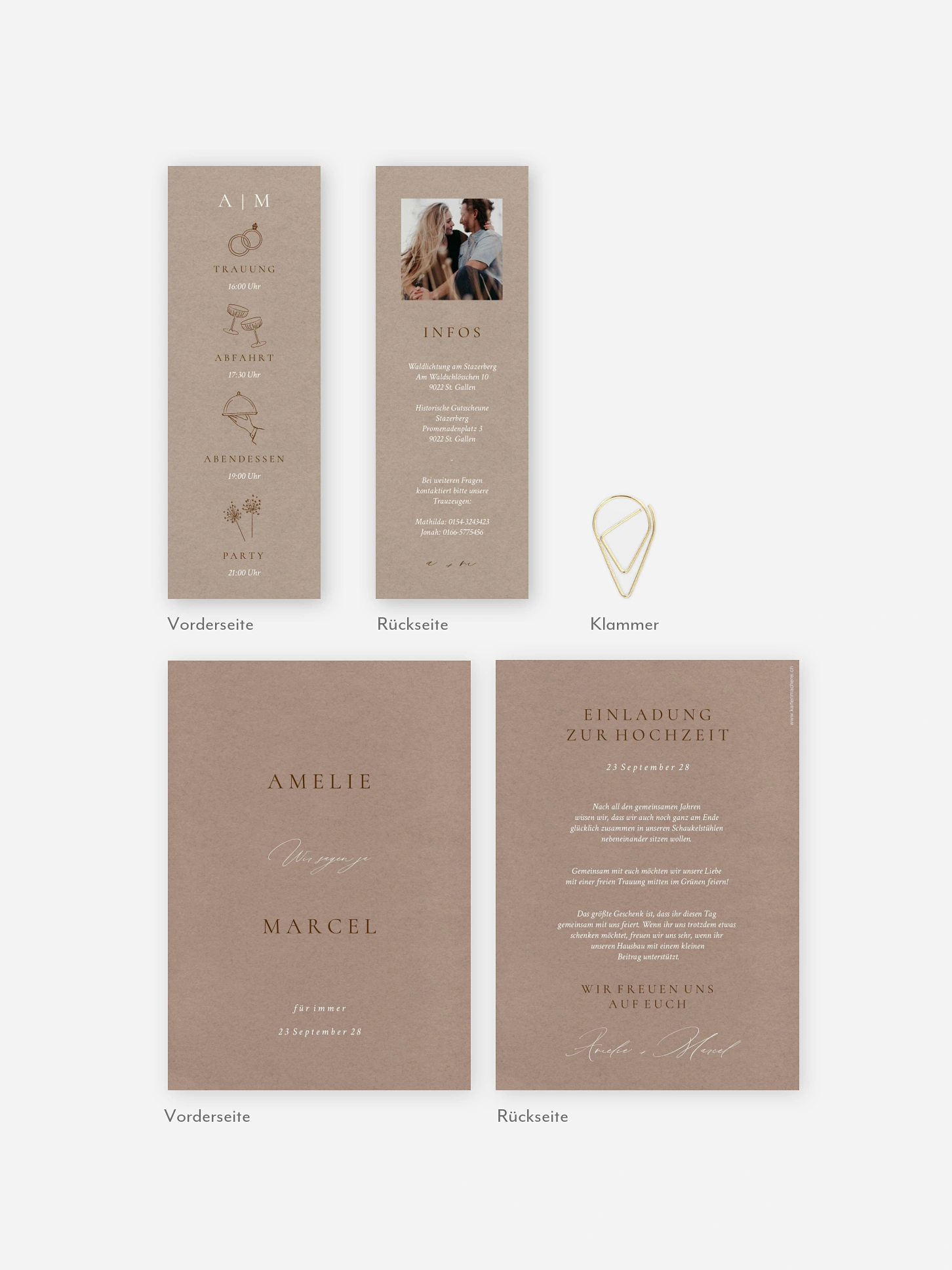 Hochzeitseinladung Mocca Moments