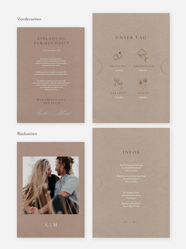 Hochzeitseinladung Mocca Moments