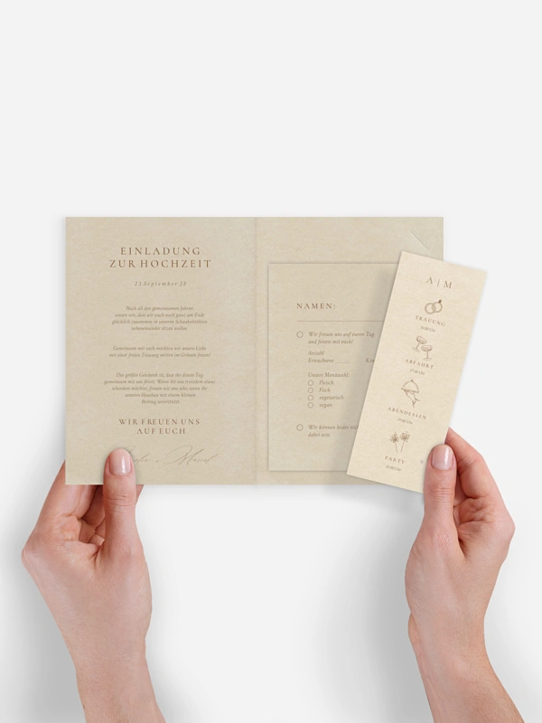 Hochzeitseinladung Mocca Moments