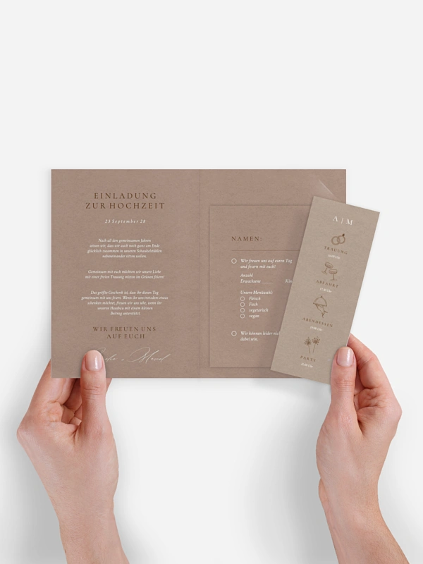 Hochzeitseinladung Mocca Moments