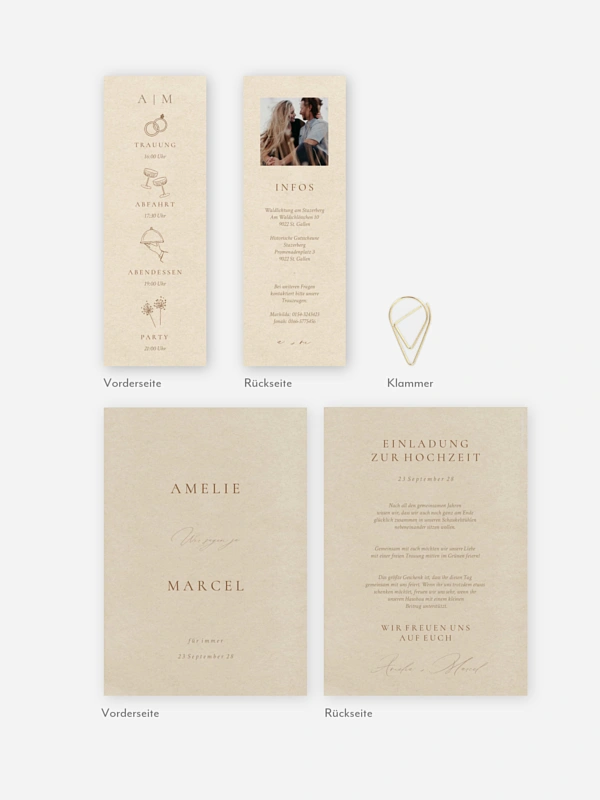 Hochzeitseinladung Mocca Moments