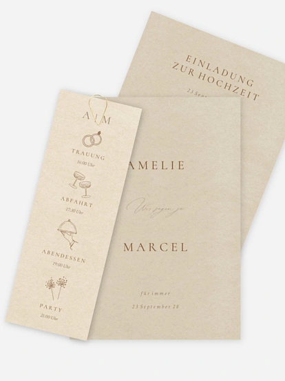 Hochzeitseinladung Mocca Moments