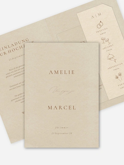 Hochzeitseinladung Mocca Moments