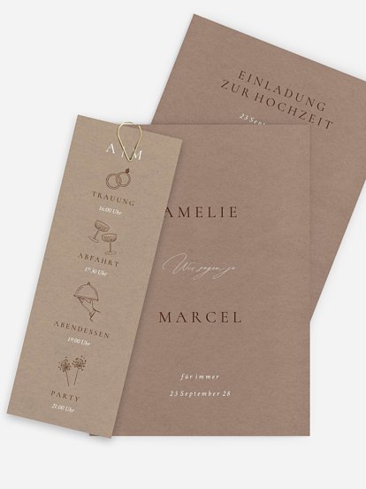 Hochzeitseinladung Mocca Moments