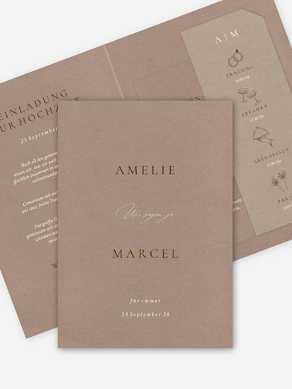 Hochzeitseinladung Mocca Moments