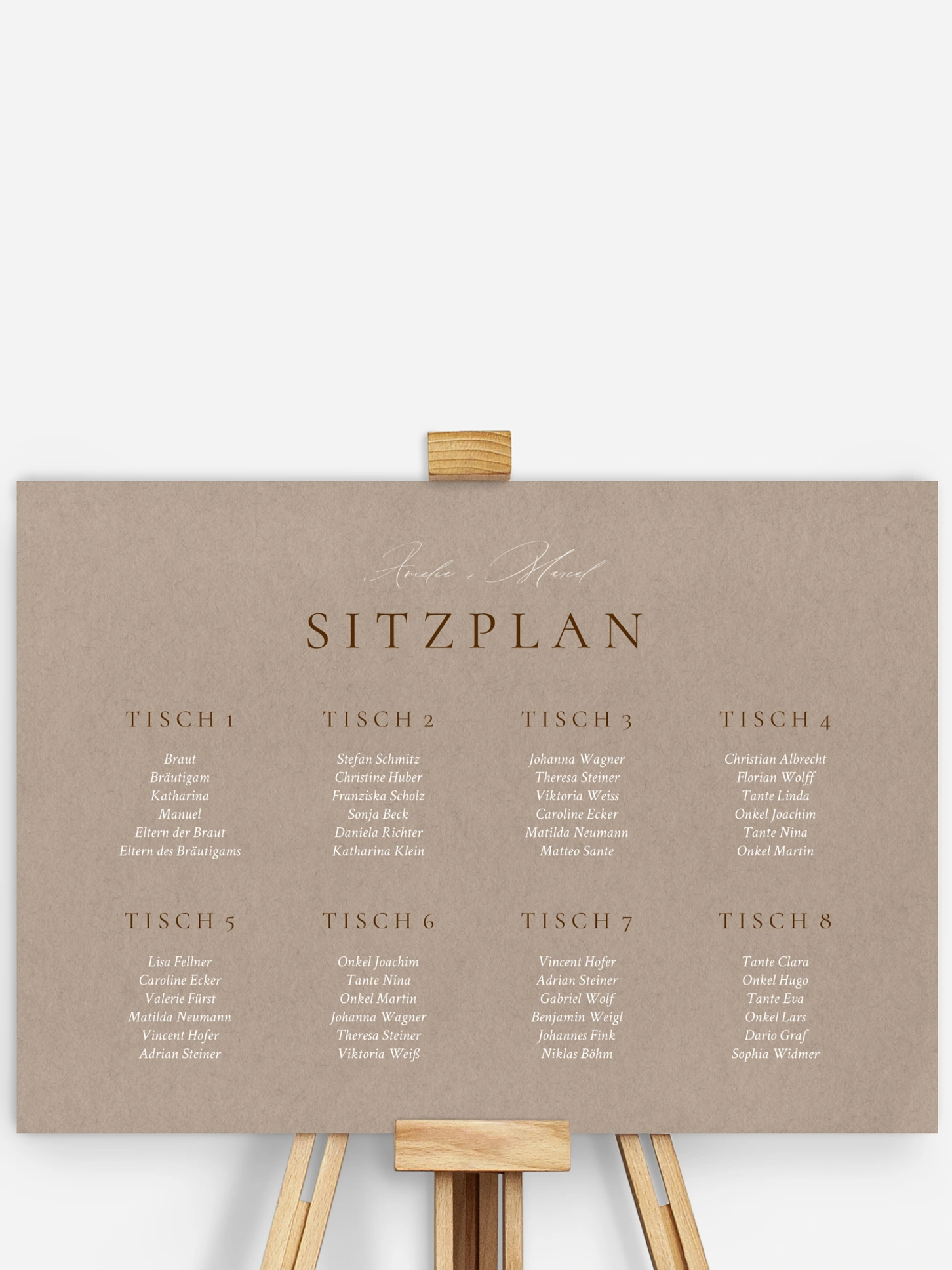 Sitzplan Plakat Mocca Moments