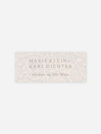 Absenderaufkleber Hochzeit Leafline