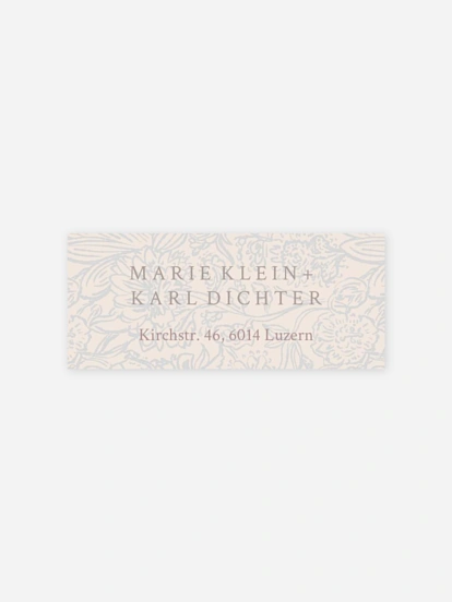 Absenderaufkleber Hochzeit Leafline