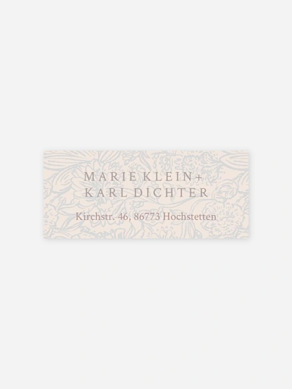 Absenderaufkleber Hochzeit Leafline