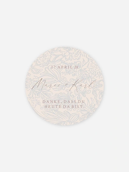 Geschenkaufkleber Hochzeit Leafline