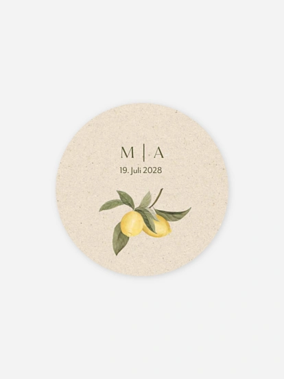Geschenkaufkleber Hochzeit La Limonaia