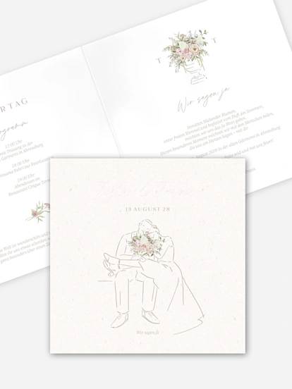 Hochzeitseinladung Our Love Story