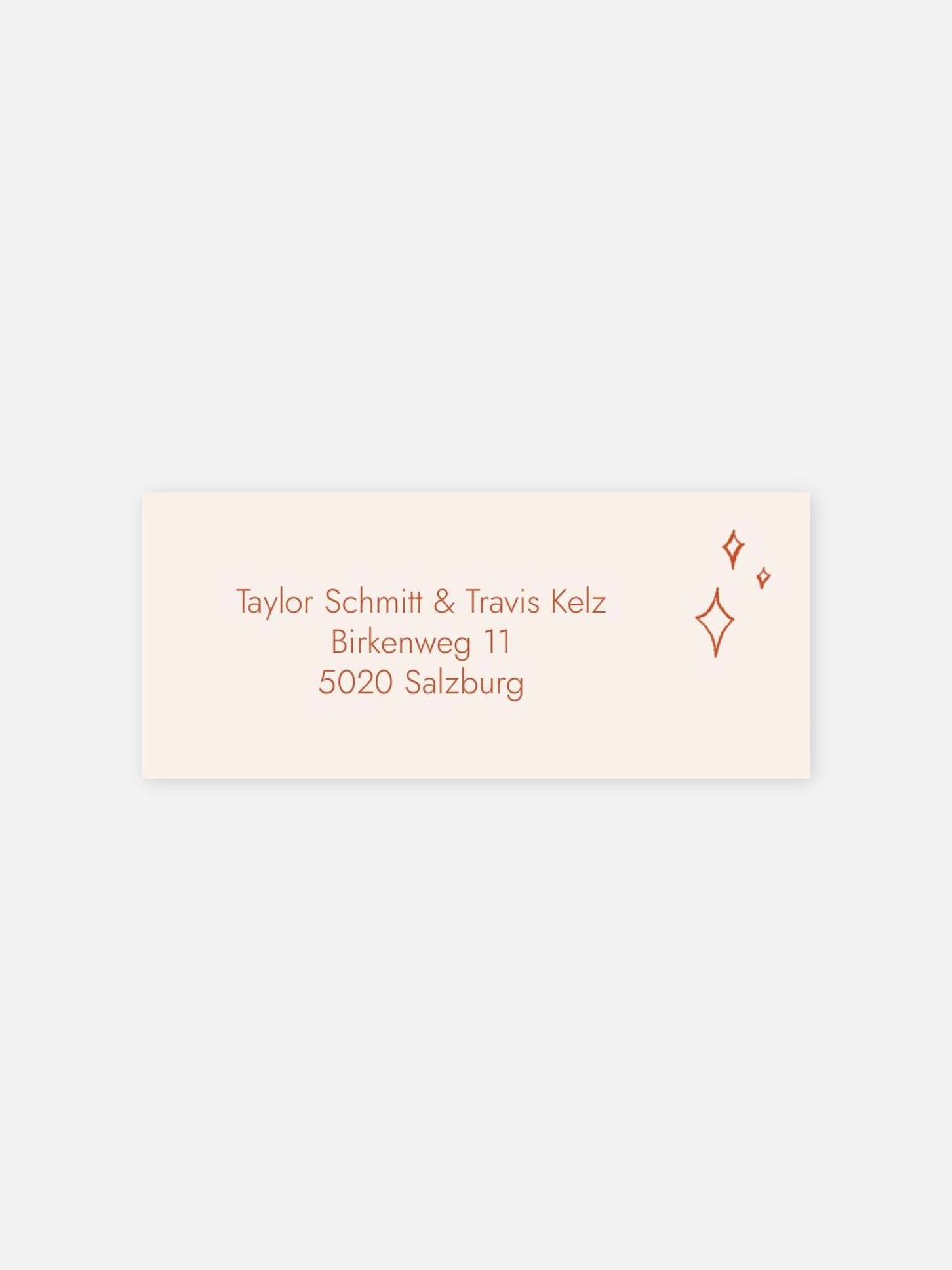 Absenderaufkleber Hochzeit Paper Rings