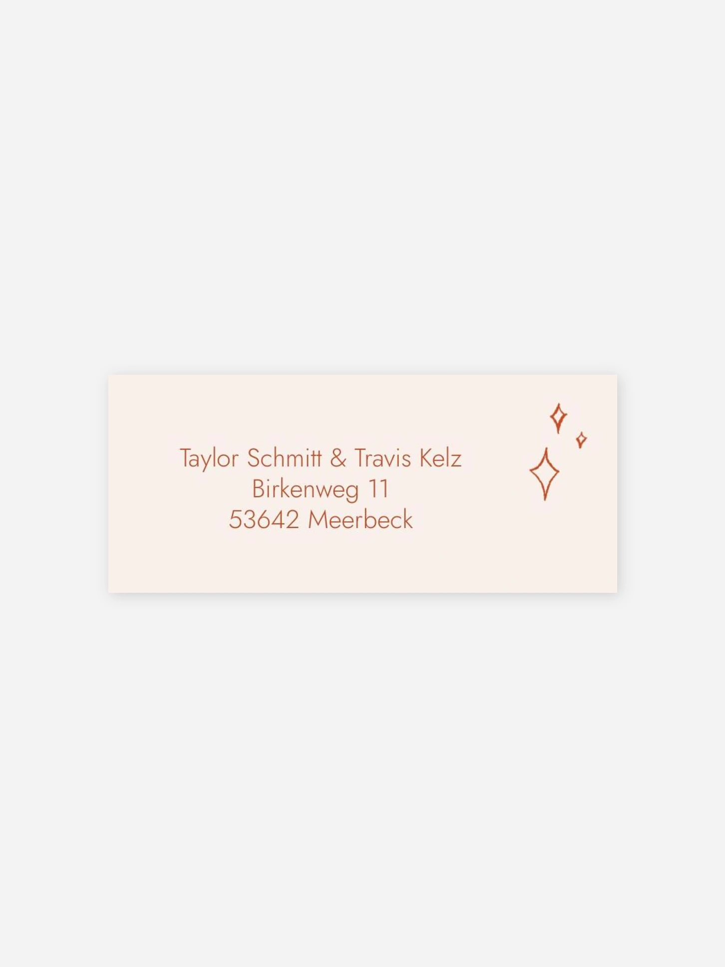 Absenderaufkleber Hochzeit Paper Rings