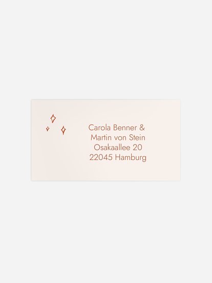 Empfängeraufkleber Hochzeit Paper Rings