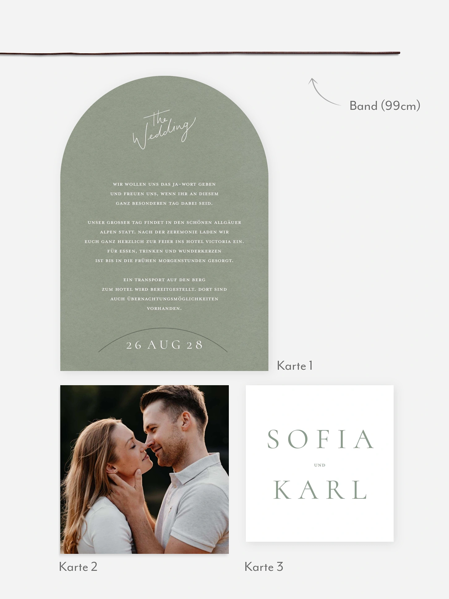Hochzeitseinladung Zarte Liebe