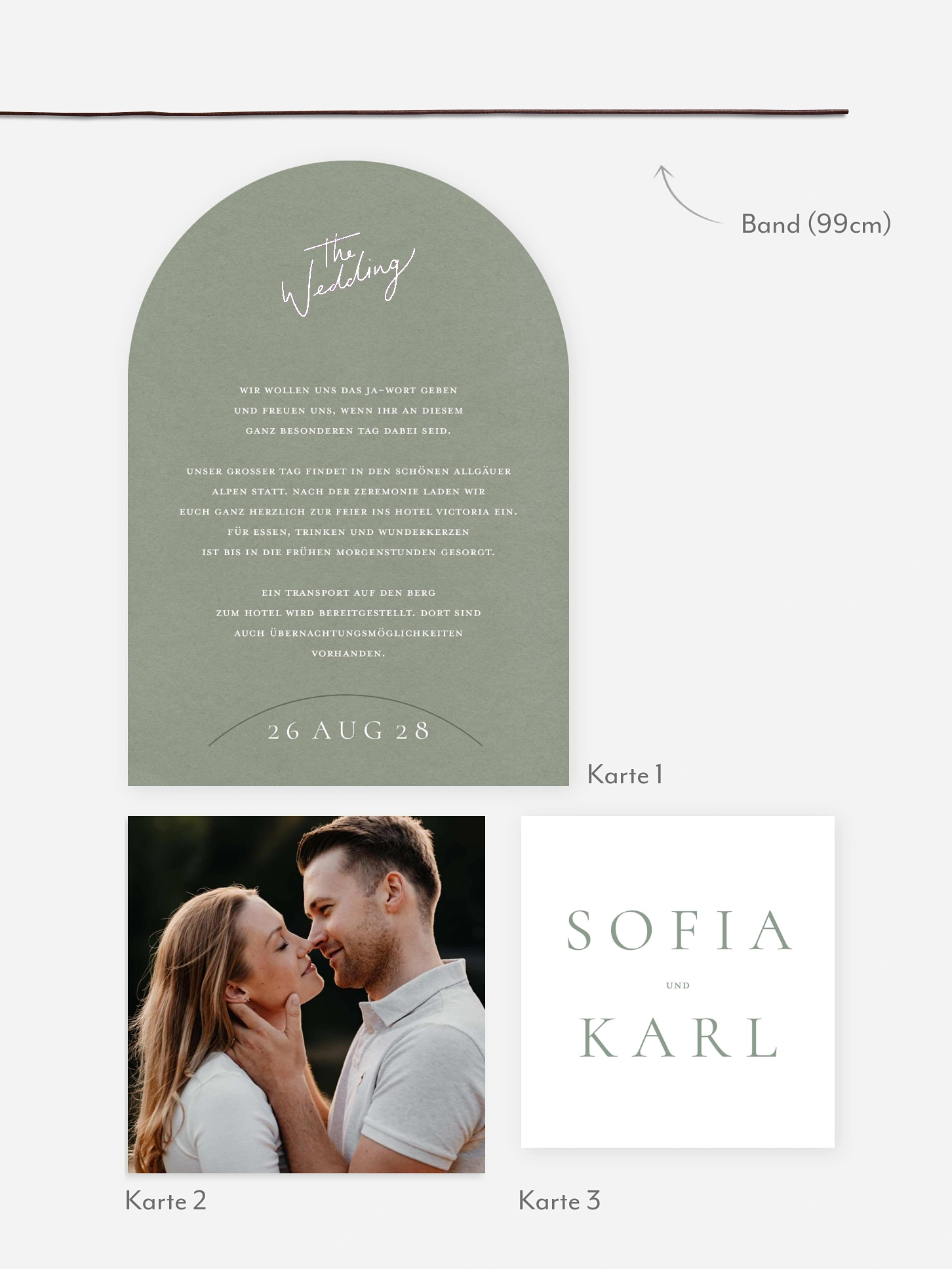 Hochzeitseinladung Zarte Liebe