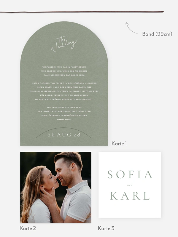 Hochzeitseinladung Zarte Liebe