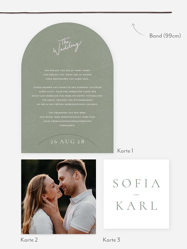 Hochzeitseinladung Zarte Liebe