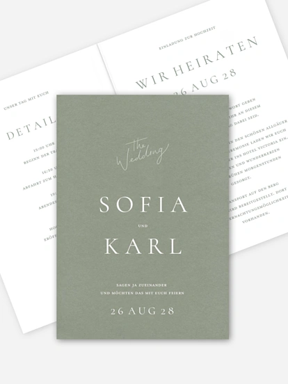 Hochzeitseinladung Zarte Liebe