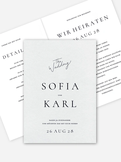 Hochzeitseinladung Zarte Liebe