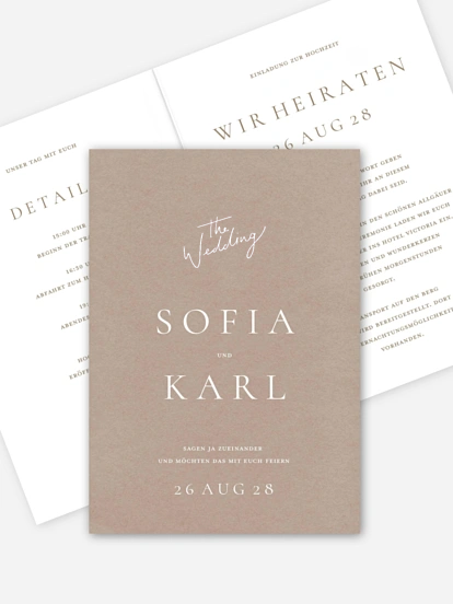 Hochzeitseinladung Zarte Liebe